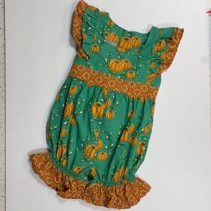 Eleanor Rose Pumpkins Fall Romper 12 months